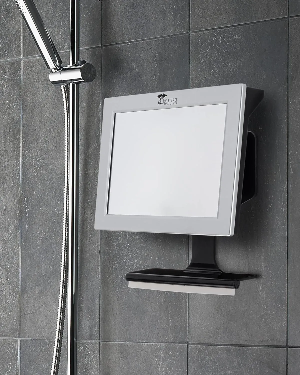 Fogless Shower Mirror with Squeegee - Anti-Fog Mirror - Adjustable Shaving Mirror with a Squeegee - Rust-Proof, Impact-Resistance Bathroom Shower Mirror