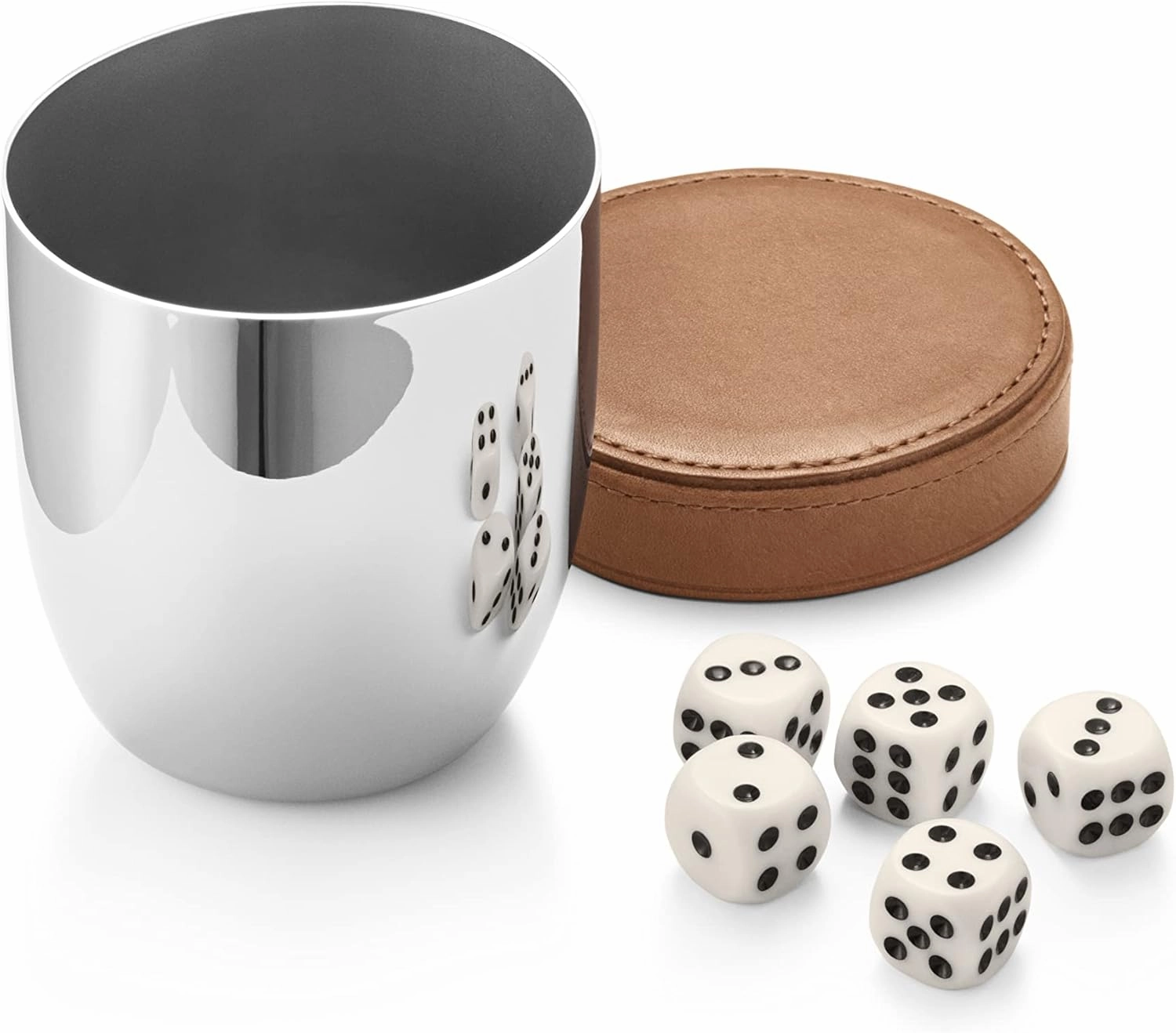 Georg Jensen Sky Dice Travel Set Cup & 5 Dice