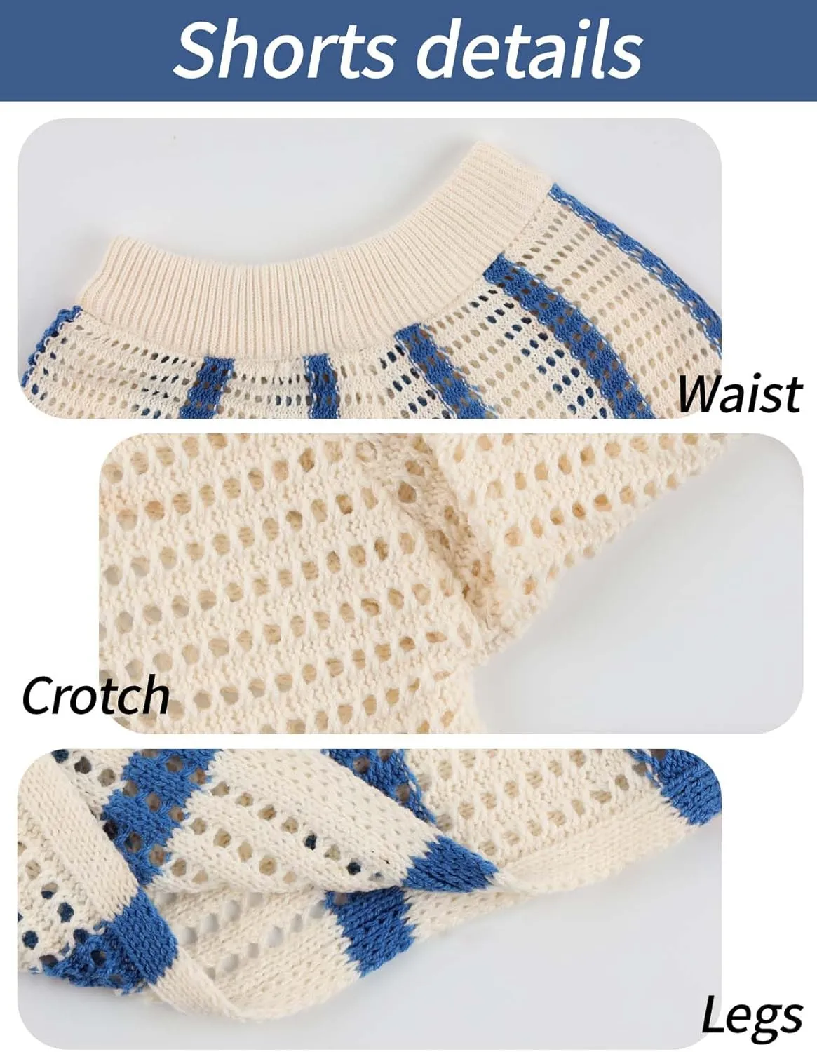 Gihuo Women' s Y2K 2 Piece Knit Outfits Striped Sweater Shorts Set Color Block Long Sleeve Button Up Shirts Shorts