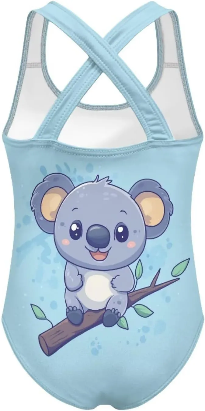 Girls One Piece Swimsuits Sleeveless Lightweight Bathing Suit Beach Swim Suit Quick Dry Swimwear 5-14 Y
