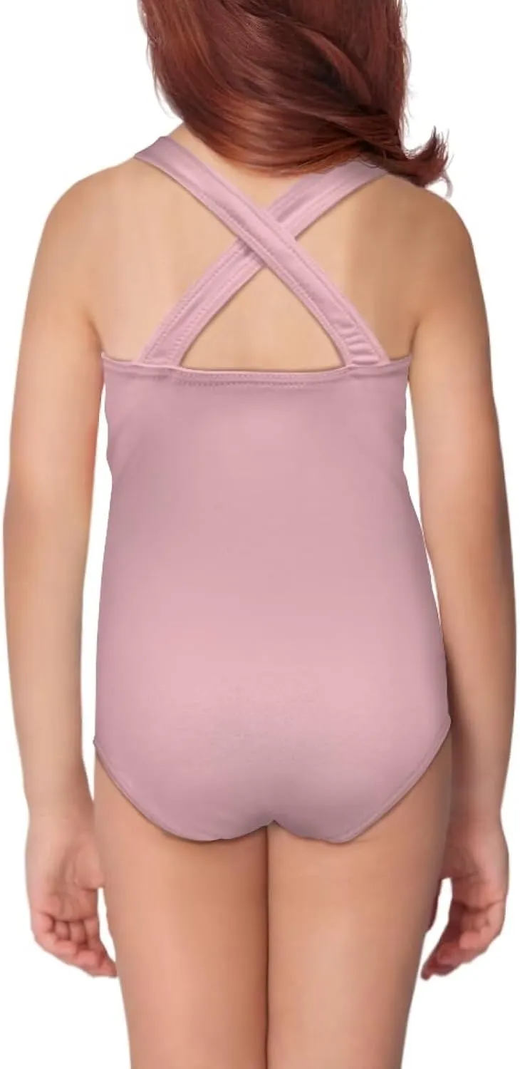 Girls One Piece Swimsuits Sleeveless Lightweight Bathing Suit Beach Swim Suit Quick Dry Swimwear 5-14 Y