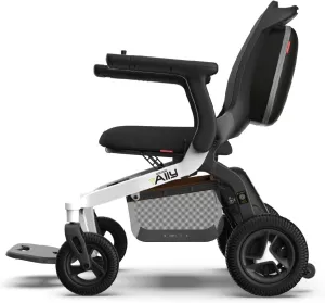 Golden Technologies Golden Ally Manual Folding Power Wheelchair - Memory Foam Seat - USB Port - Removable Lithium Battery - Smart Control Mobile App - Airline Approved - 56 lbs. Total (White)