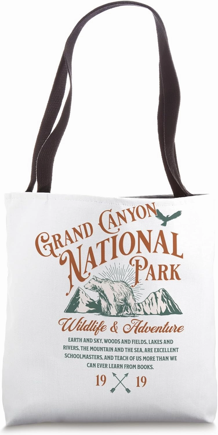 Grand Canyon National Park Adventure Hiking Travel Souvenir Tote Bag