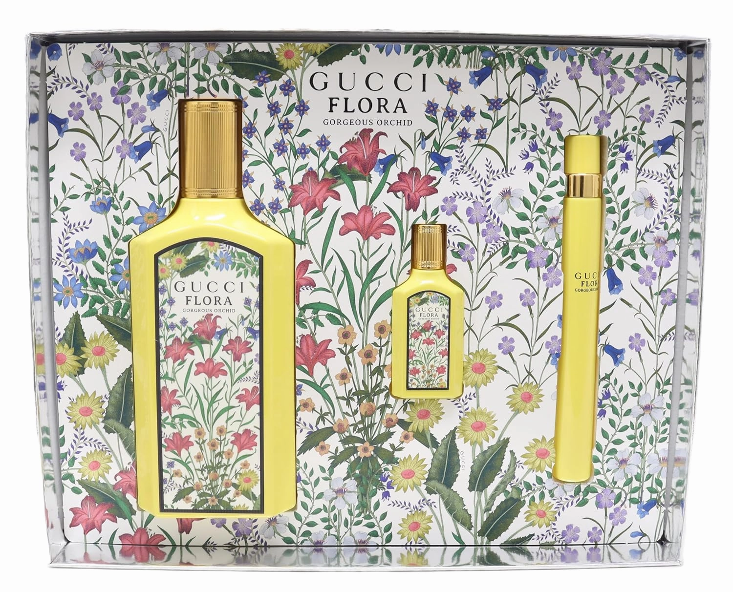Gucci Flora Gorgeous Orchid Fragrance Gift Set, 3-Piece Perfume Collection