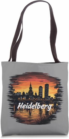 Heidelberg Germany Vintage Travel Destination Souvenir Tote Bag