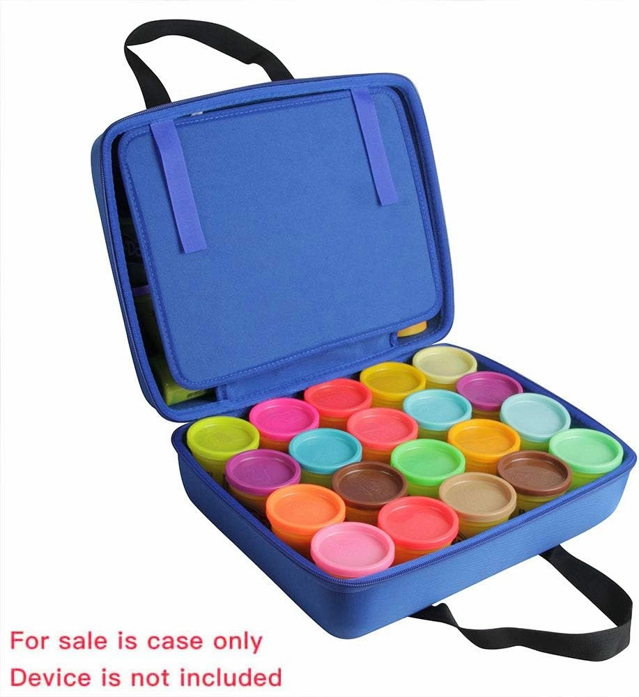 Hermitshell Hard Travel Case for Play-Doh Modeling Compound - 40 Pack of Colors - 3 Ounce Cans (Blue)