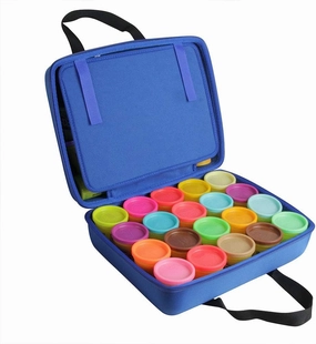 Hermitshell Hard Travel Case for Play-Doh Modeling Compound - 40 Pack of Colors - 3 Ounce Cans (Blue)