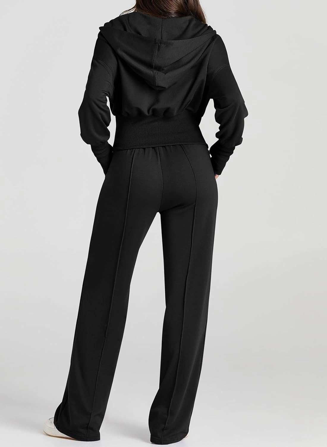 Herseas Womens 2 Piece Casual Outfit Workout Hoodie Sweatsuits with Sweatpant Travel Airport Track Suits Lounge Sets