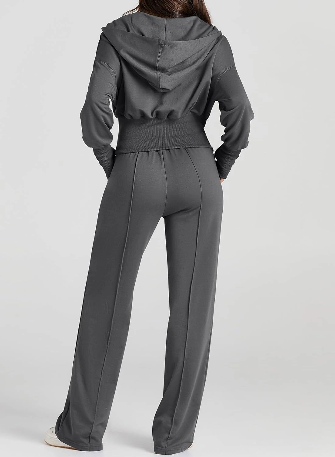 Herseas Womens 2 Piece Casual Outfit Workout Hoodie Sweatsuits with Sweatpant Travel Airport Track Suits Lounge Sets