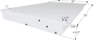 ICON 14095 Fresh Water Tank, WT1239, 51x32x4 1/2, 26 Gal., 0229647