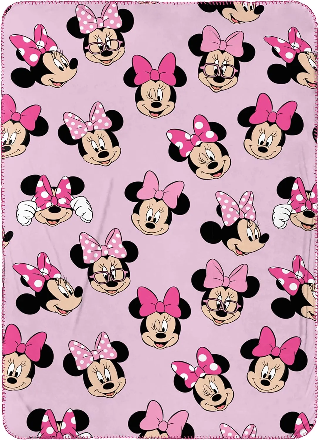 Jay Franco Disney Minnie Mouse Travel Set - 3 Piece Kids Travel Set Includes Blanket, Pillow, & Plush