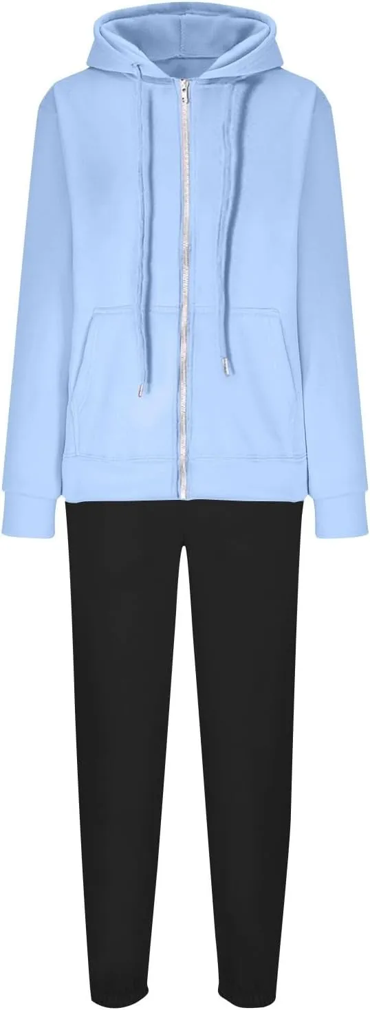 Jogger Sets for Women 2 Piece Zipper Jacket Long Sleeve Hoodie Sweatshirt Baggy Sweat Pants Comfy Lounge Sweatsuit