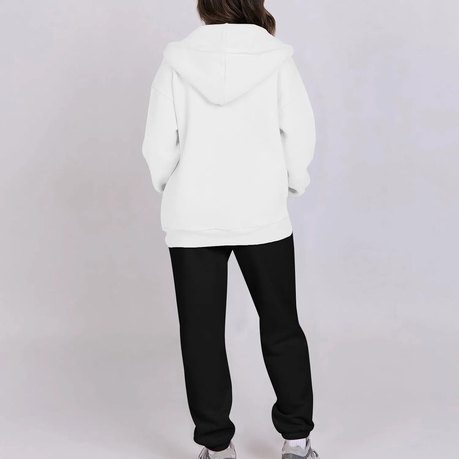 Jogger Sets for Women 2 Piece Zipper Jacket Long Sleeve Hoodie Sweatshirt Baggy Sweat Pants Comfy Lounge Sweatsuit