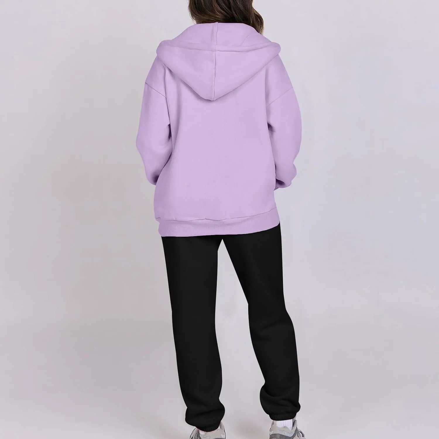Jogger Sets for Women 2 Piece Zipper Jacket Long Sleeve Hoodie Sweatshirt Baggy Sweat Pants Comfy Lounge Sweatsuit