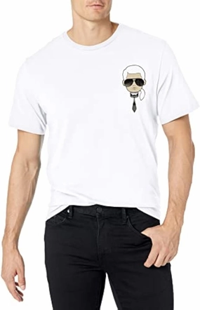 Karl Lagerfeld Paris Men's Classic Karl Character Short Sleeve Crew Neck T-Shirt