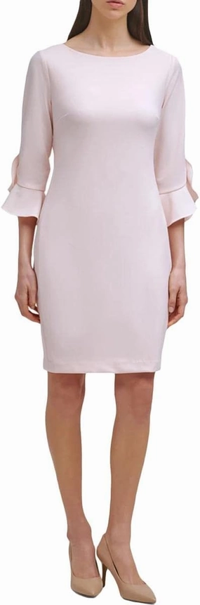 Karl Lagerfeld Paris Women's Tulip Sleeve Crepe Dress
