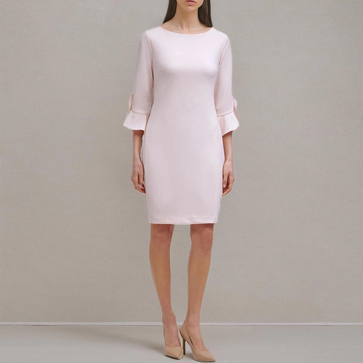 Karl Lagerfeld Paris Women's Tulip Sleeve Crepe Dress