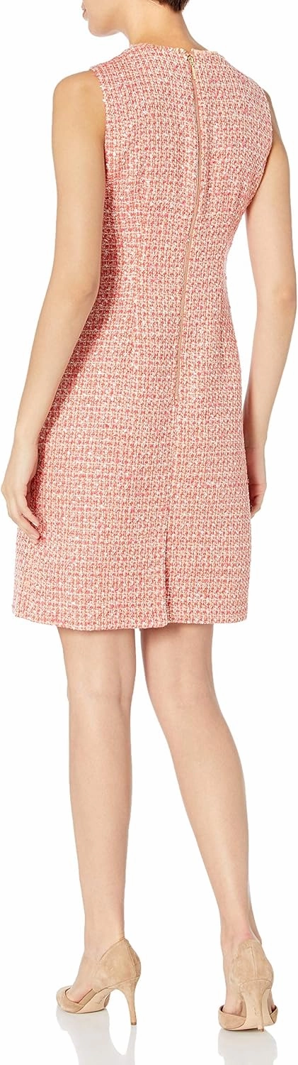 Karl Lagerfeld Paris Women's Tweed Shift Dress with Pockets
