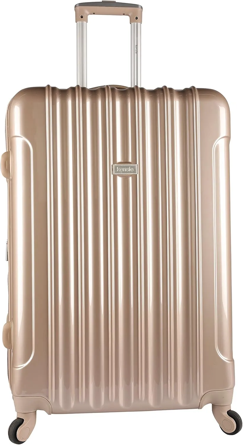 kensie Women's Alma Luggage, Pale Gold, 3 Piece Set (28"/24"/20")