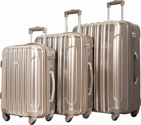 kensie Women's Alma Luggage, Pale Gold, 3 Piece Set (28"/24"/20")