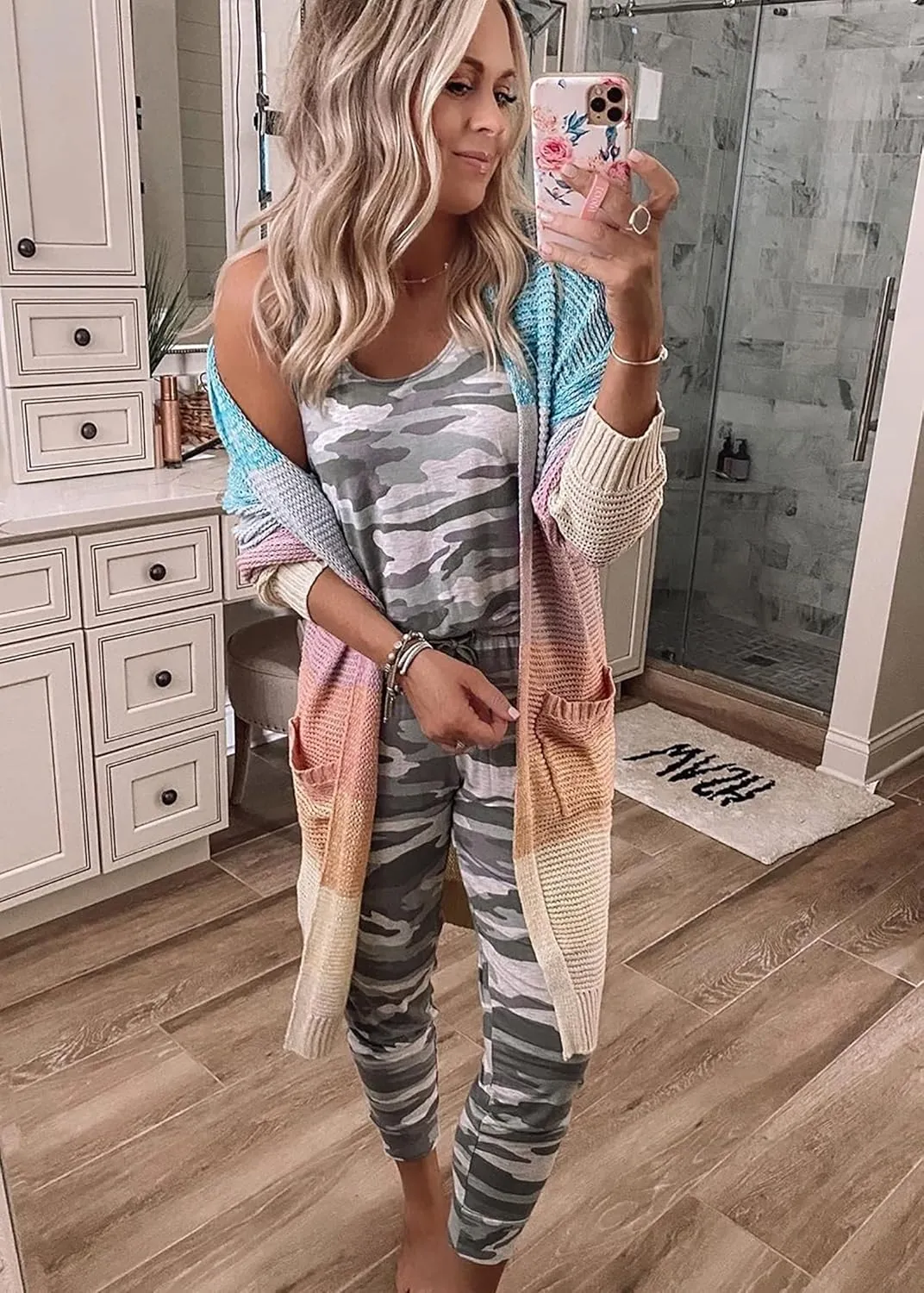 KIRUNDO Women 2025 Summer Jumpsuits Casual Sleeveless Drawstring Elastic Waist Romper Vacation Cruise Airport Travel Outfits