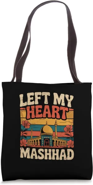 Left My Heart Mashhad Retro Travel Souvenir Tote Bag