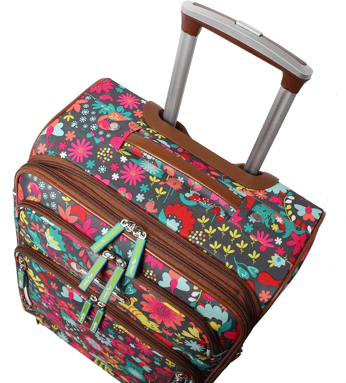 Lily Bloom Design Pattern 28" Luggage Softside Expandable With Double Spinner Wheels, Large Lightweight Suitcase Checked Bag For Women