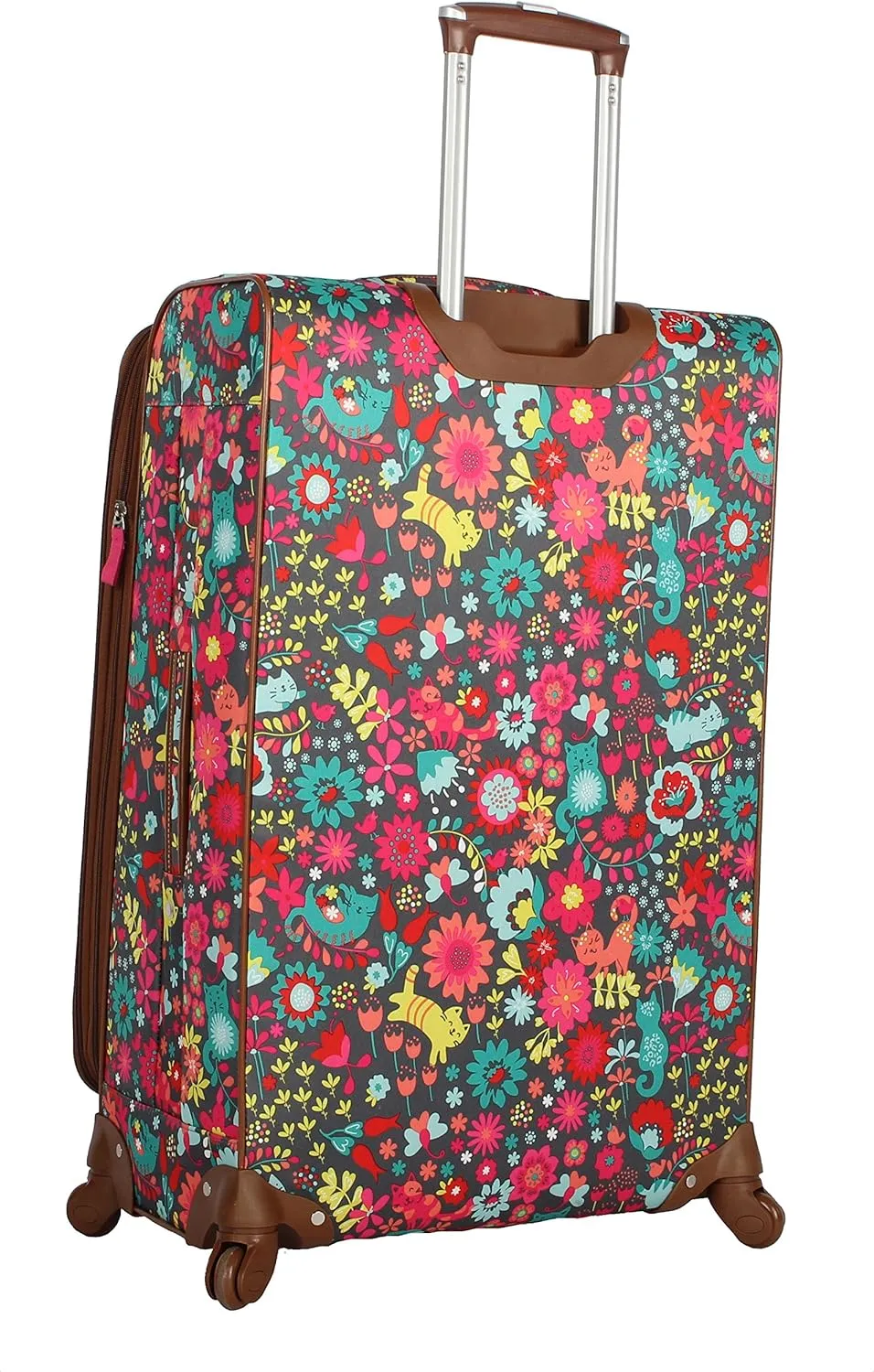 Lily Bloom Design Pattern 28" Luggage Softside Expandable With Double Spinner Wheels, Large Lightweight Suitcase Checked Bag For Women