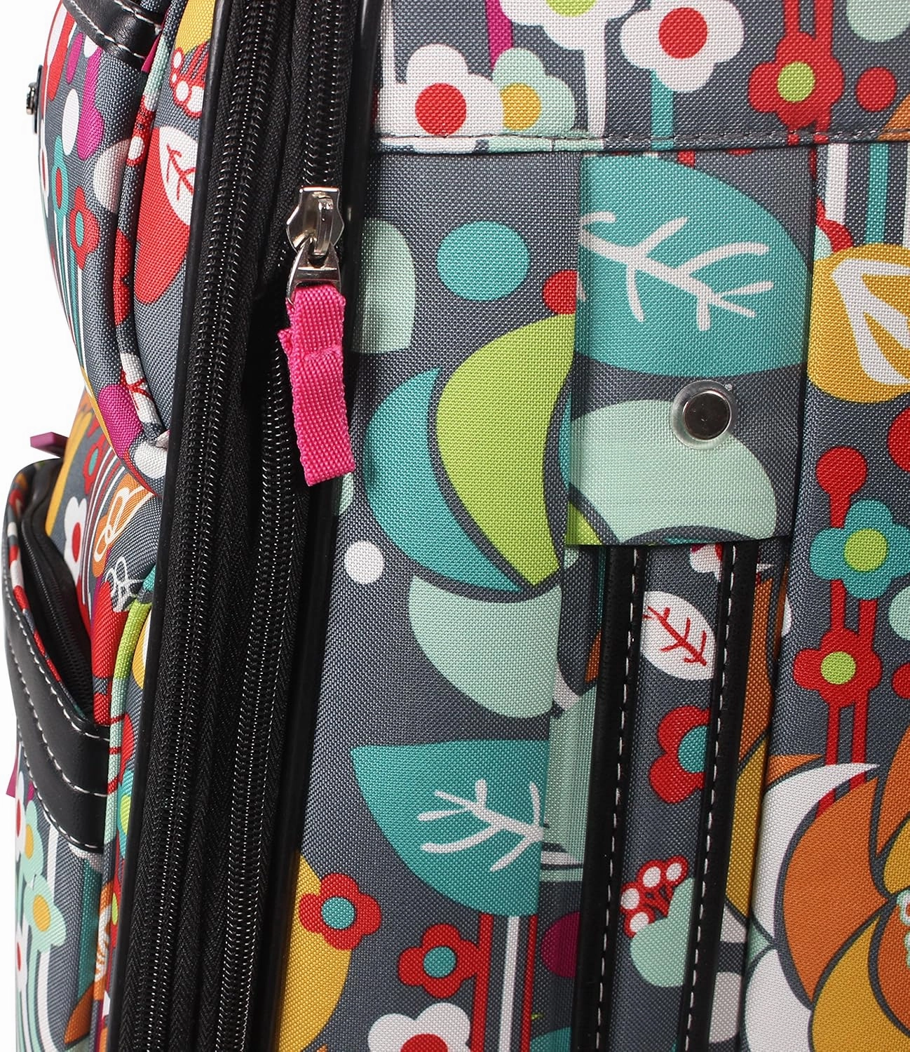 Lily Bloom Design Pattern 28" Luggage Softside Expandable With Double Spinner Wheels, Large Lightweight Suitcase Checked Bag For Women