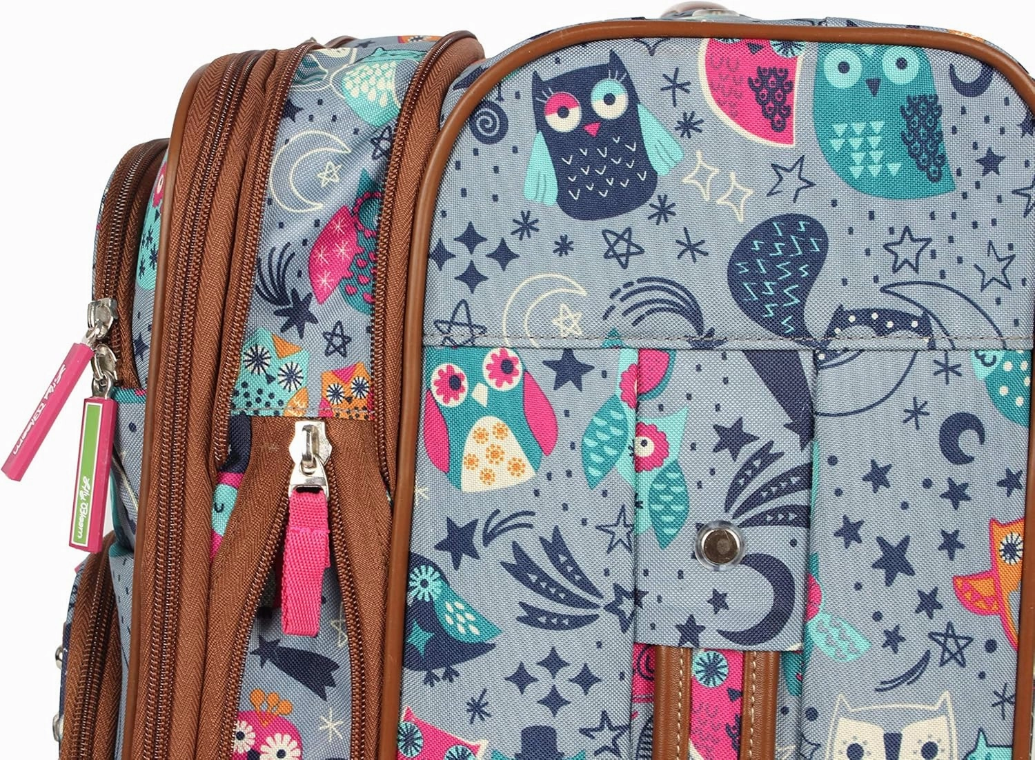 Lily Bloom Design Pattern 28" Luggage Softside Expandable With Double Spinner Wheels, Large Lightweight Suitcase Checked Bag For Women