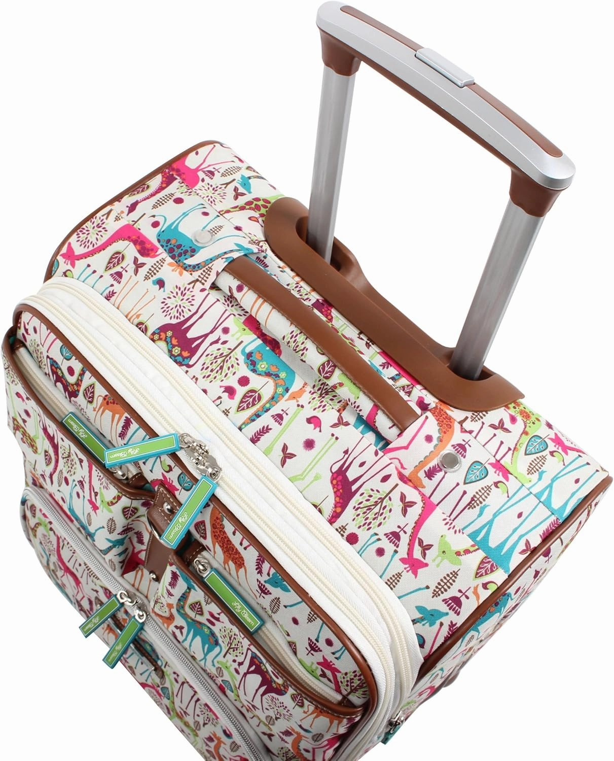 Lily Bloom Design Pattern 28" Luggage Softside Expandable With Double Spinner Wheels, Large Lightweight Suitcase Checked Bag For Women