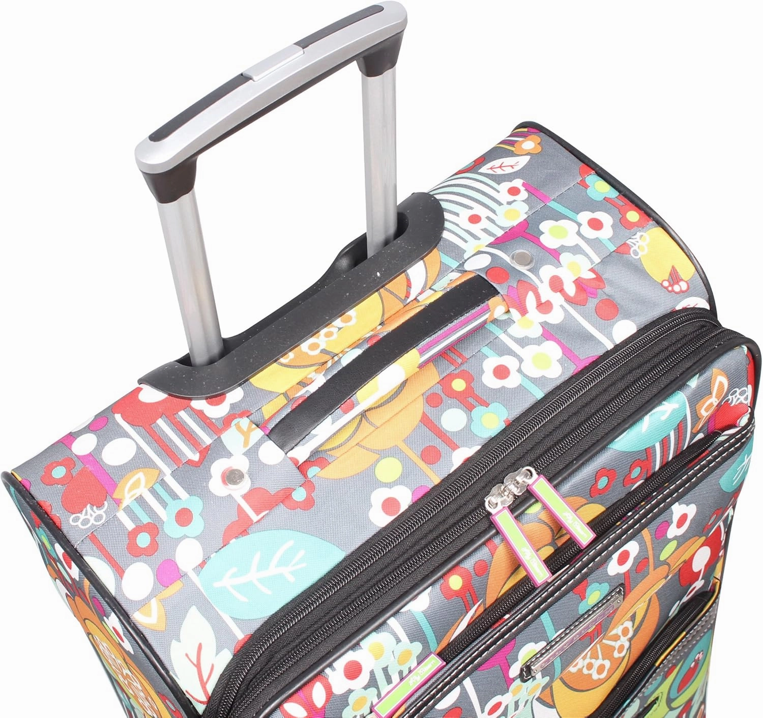 Lily Bloom Design Pattern 28" Luggage Softside Expandable With Double Spinner Wheels, Large Lightweight Suitcase Checked Bag For Women