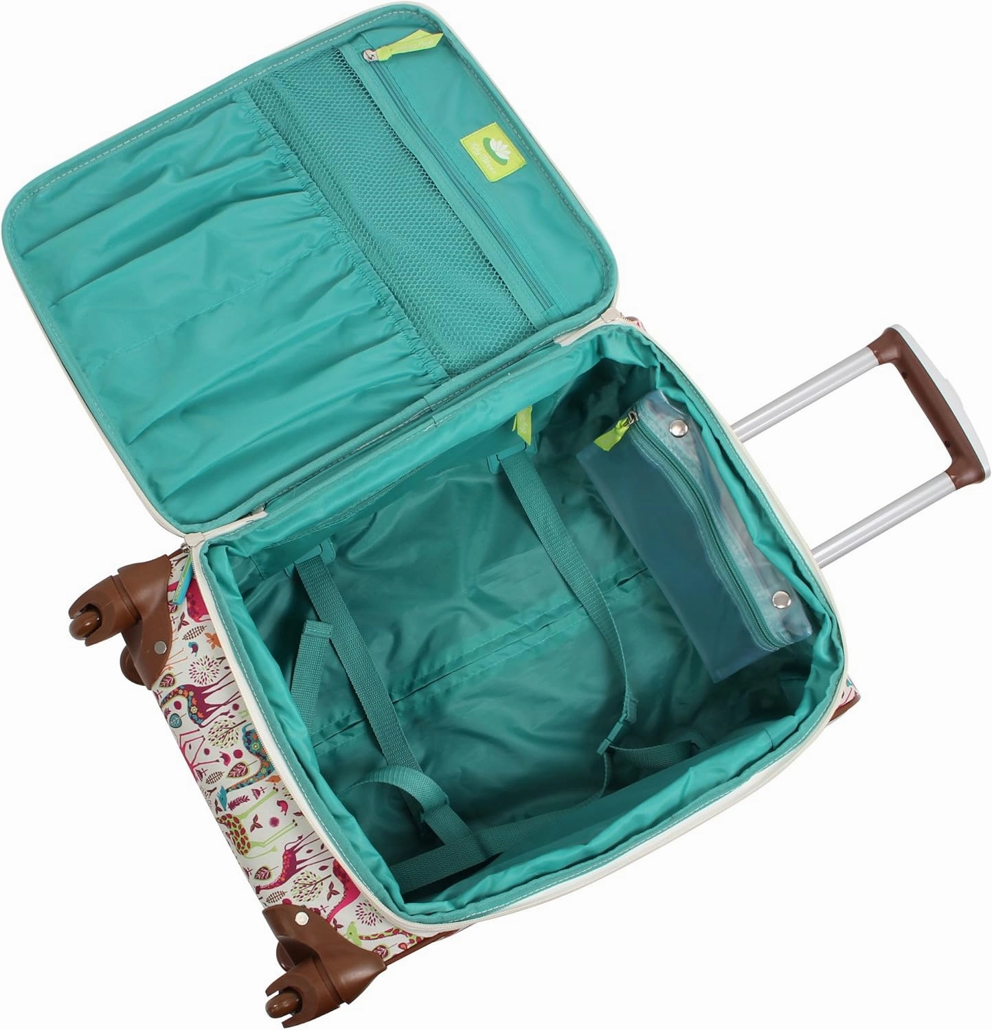 Lily Bloom Design Pattern 28" Luggage Softside Expandable With Double Spinner Wheels, Large Lightweight Suitcase Checked Bag For Women