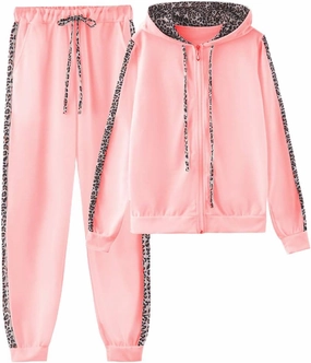 Lounge Hoodie Sweatsuit Sets Leisure Winter Hooded Plush Women Suits Half Zip Sweatsuit Matching Set