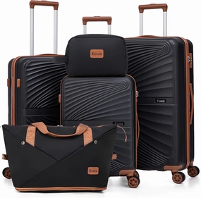 Luggage Sets 5 Piece, Suitcases with Wheels, ABS Hard Case Luggage with TSA Lock Spinner Wheels, Carry On Luggage Set (20/24/28 inch)
