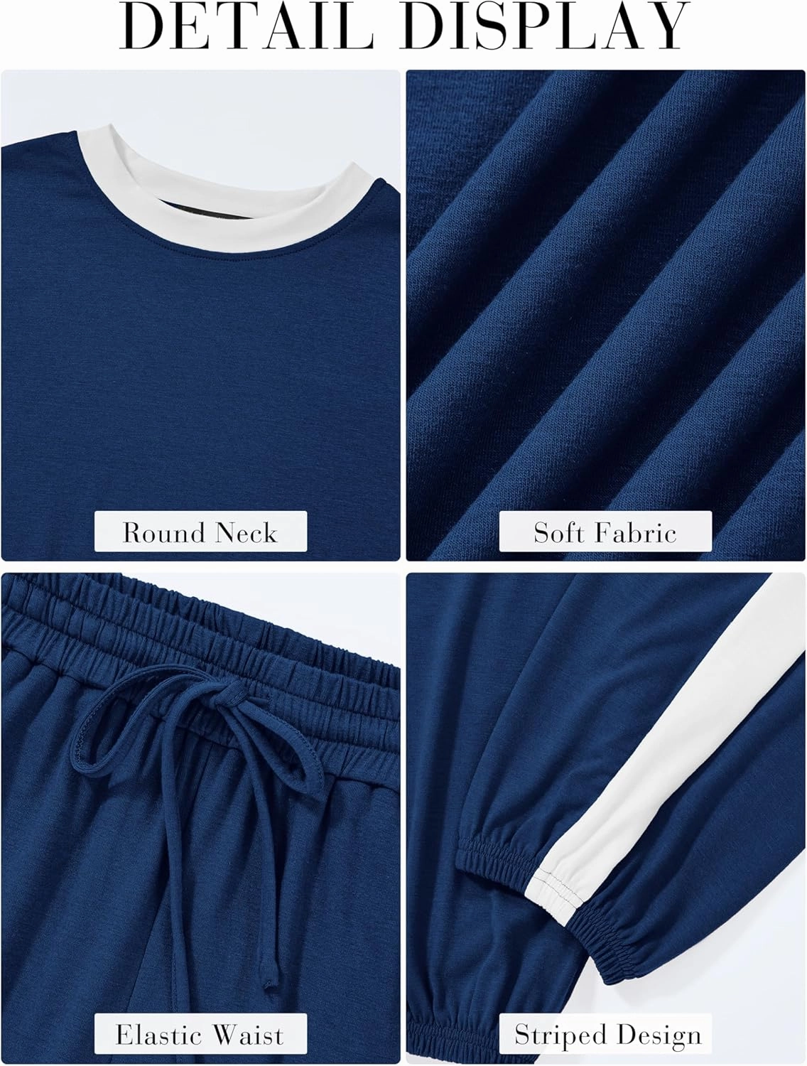 MASCOMODA Womens 2 Piece Outfits 2025 Summer Tracksuit Sets Short Sleeve Tops Travel Long Pants Jogger Lounge Set