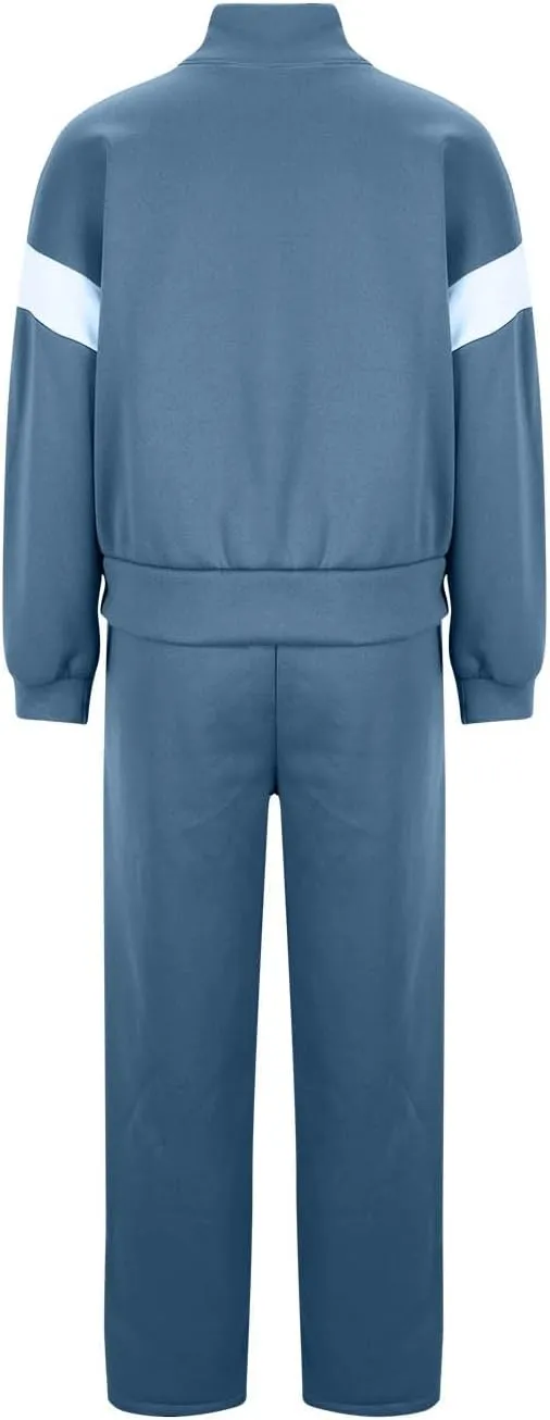 Matching Sets For Women Zipper Long Sleeve Sweatshirt Wide Leg Pants 2 Piece Outfits Fashion Casual Sweatsuit