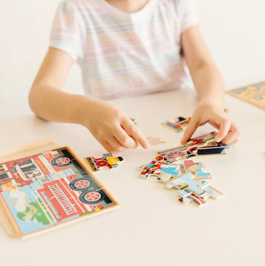 Melissa & Doug - Wooden Jigsaw Puzzles In A Box Vehicles