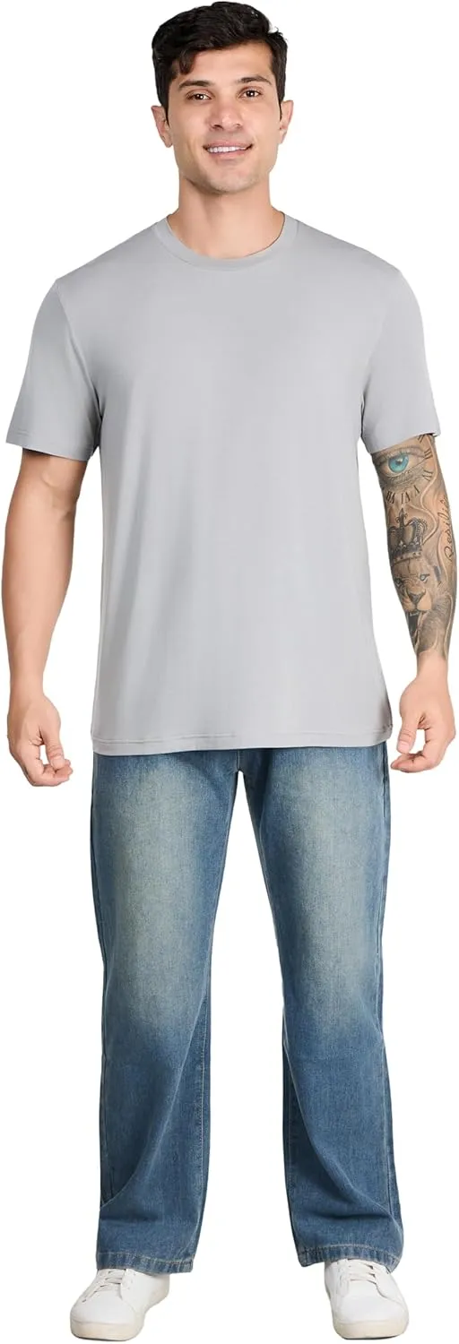 Men's Cooling T-Shirt | Modal-Silk Sweatproof Undershirt | UV Defense & Quick Dry | Hot Climate Essential