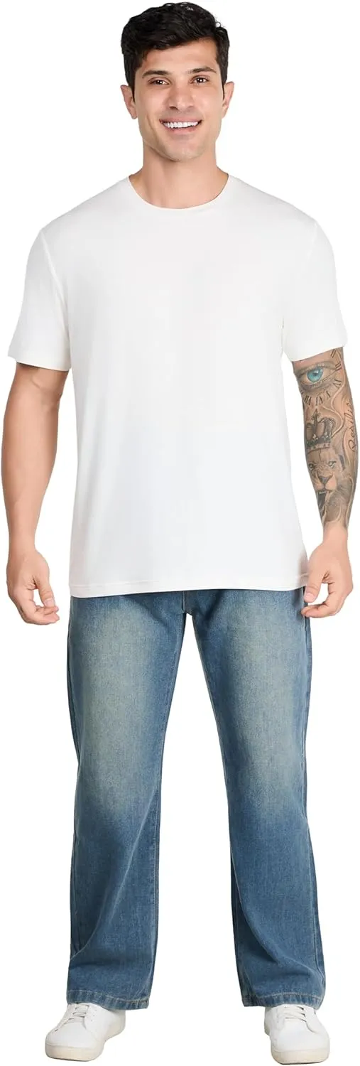 Men's Cooling T-Shirt | Modal-Silk Sweatproof Undershirt | UV Defense & Quick Dry | Hot Climate Essential