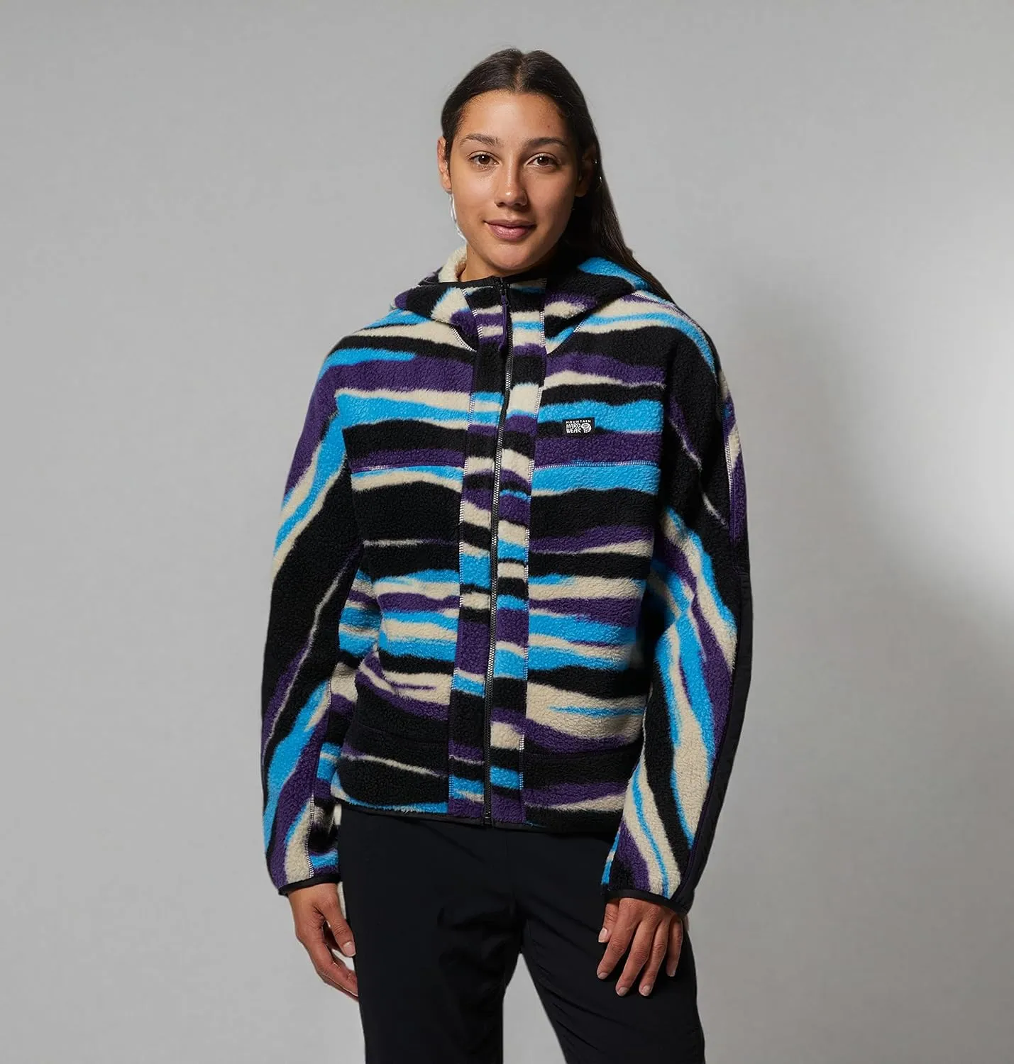 Mountain Hardwear Women's HiCamp Fleece Full Zip Hoody for Hiking, Travel, Backpacking, and Everyday Wear