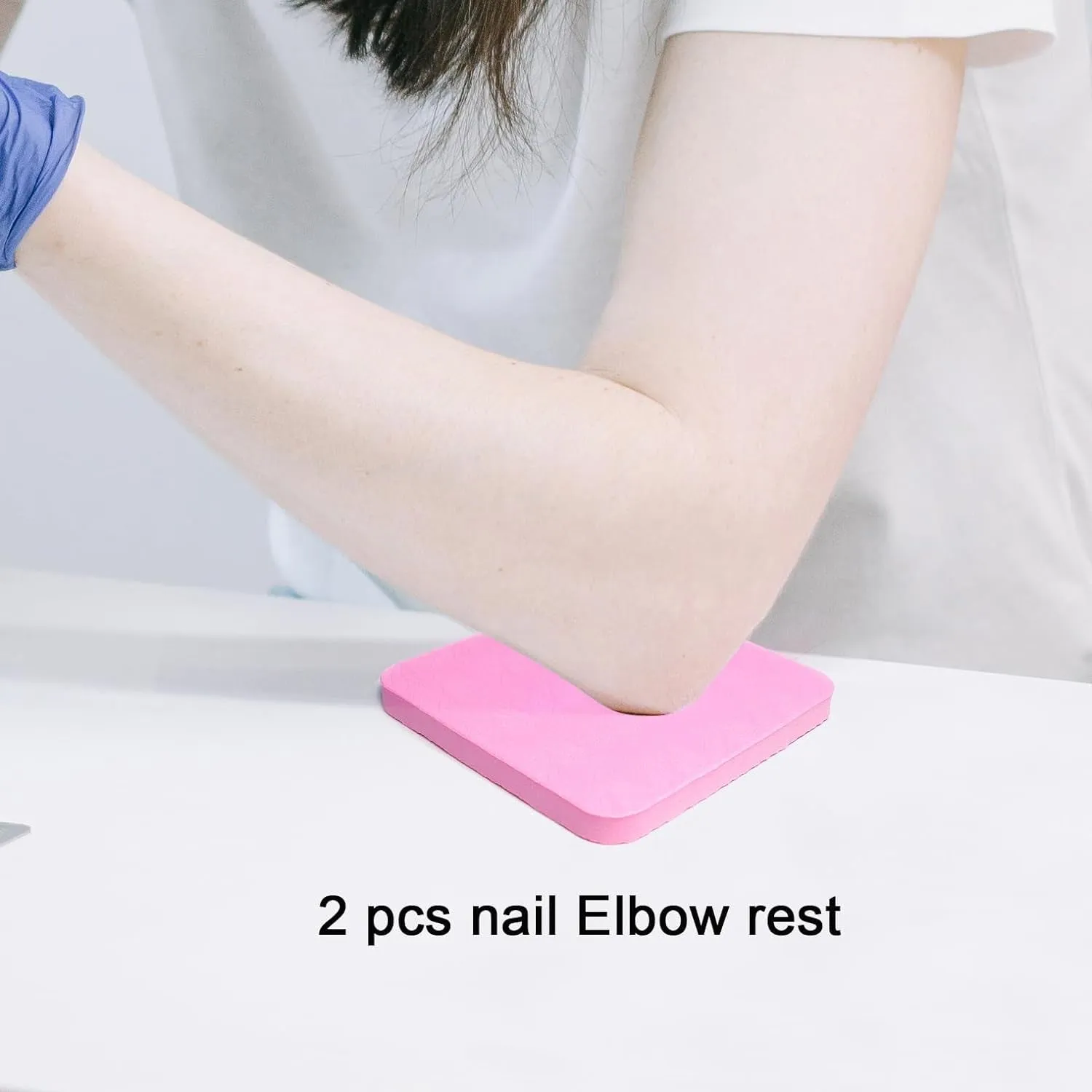 Nail Arm Rest, Hand Rest for Nail Microfiber Soft Leather Manicure Nail Rest with Non-Slip,  Professional Hand Pillow Cushion Table Desk Station for Nail Techs Use (Pink)