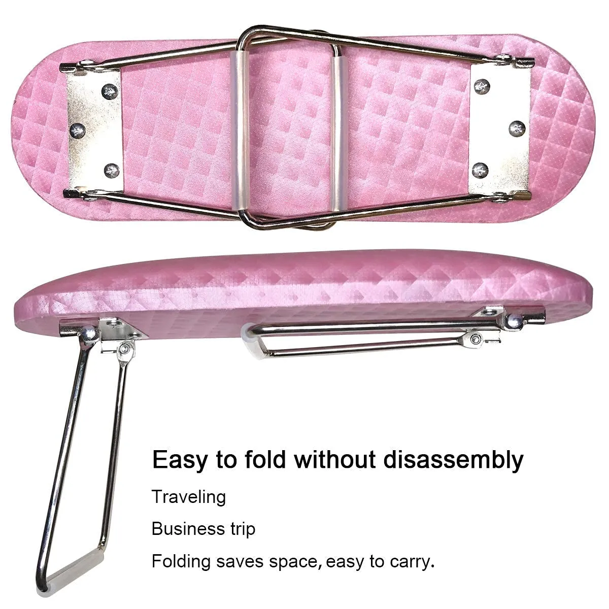 Nail Arm Rest, Hand Rest for Nail Microfiber Soft Leather Manicure Nail Rest with Non-Slip,  Professional Hand Pillow Cushion Table Desk Station for Nail Techs Use (Pink)