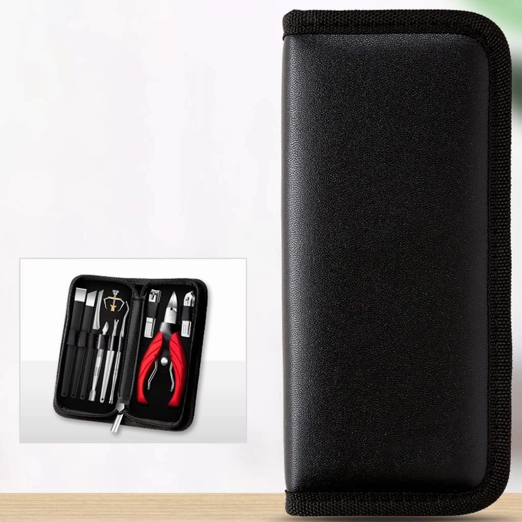 Nail Clippers Kit 6/7/8 Piece Set of Nail Clippers Set Nail Set Personal Care Set Professional Pedicure Set Beauty Set Pedicure Tools for Feet (Color : Red, Size : 8-Piece Set)