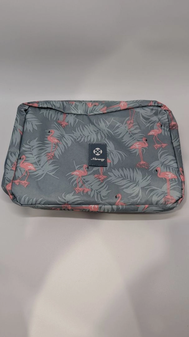 Narwey Blue Flamingo 2-Piece Toiletries Travel Bags