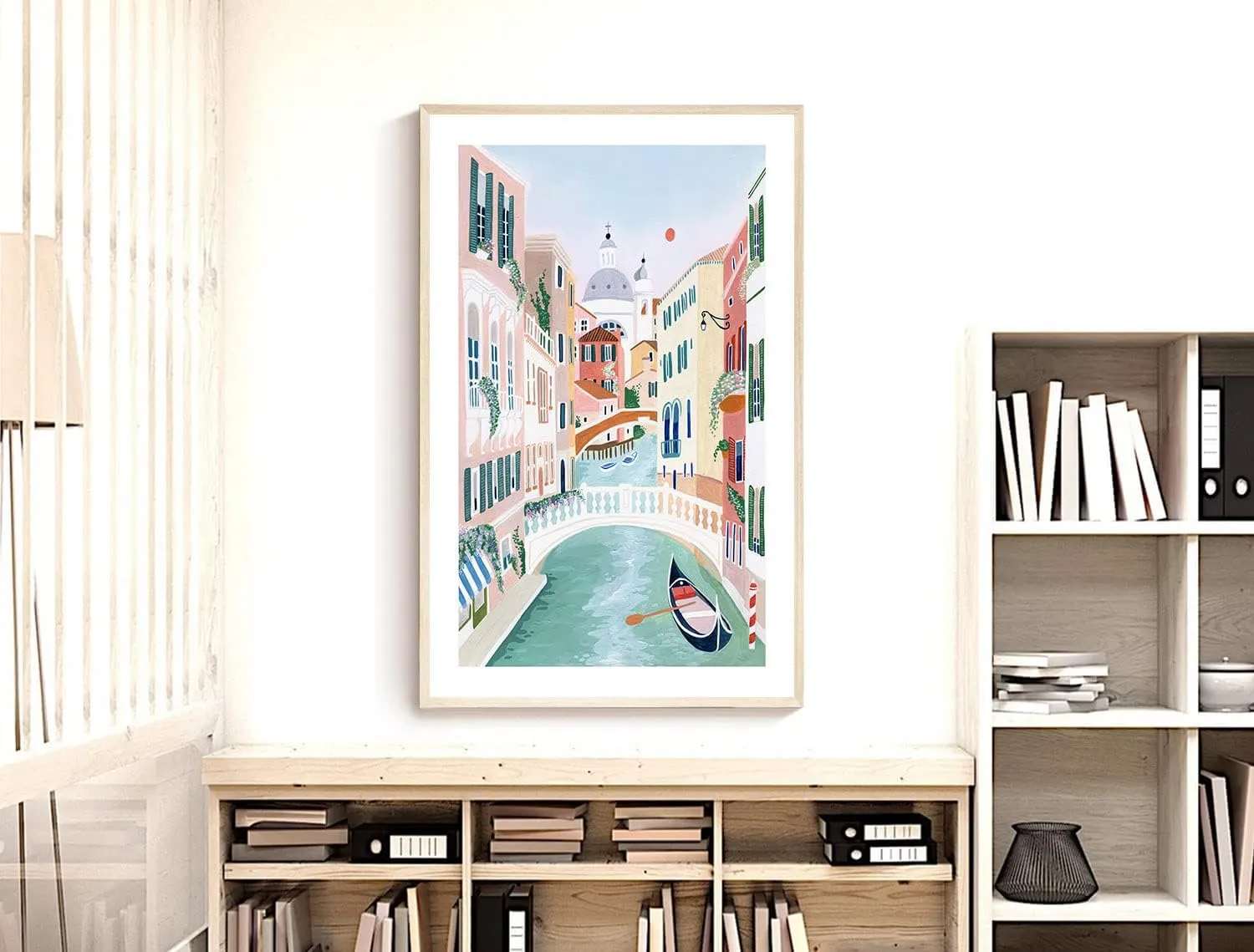 Nationcog Venice Art Print, Venezia Italy Art Print, Venice Painting, Travel Gift, Travel Poster, Engagement, Wedding, Anniversary, Housewarming Gift (Unframed) (11x14)
