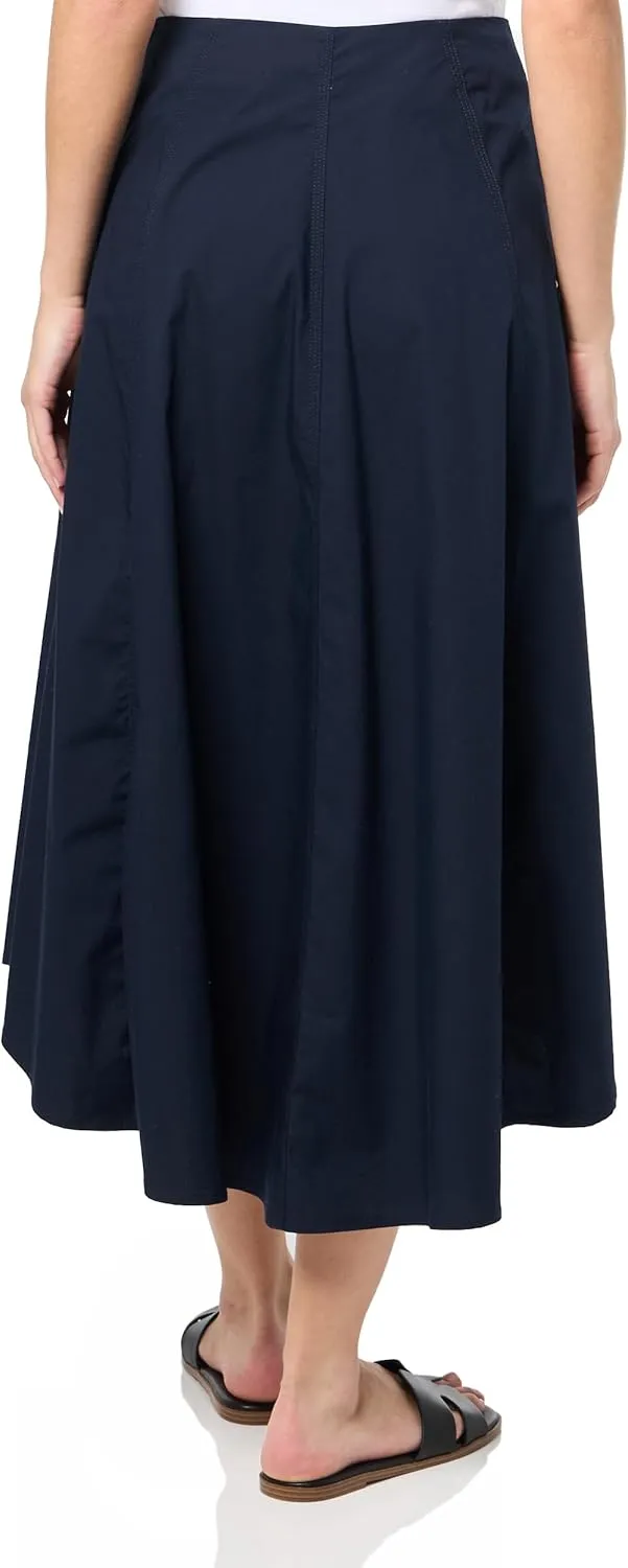 Nautica Women's Ripstop Midi Solid Skirt