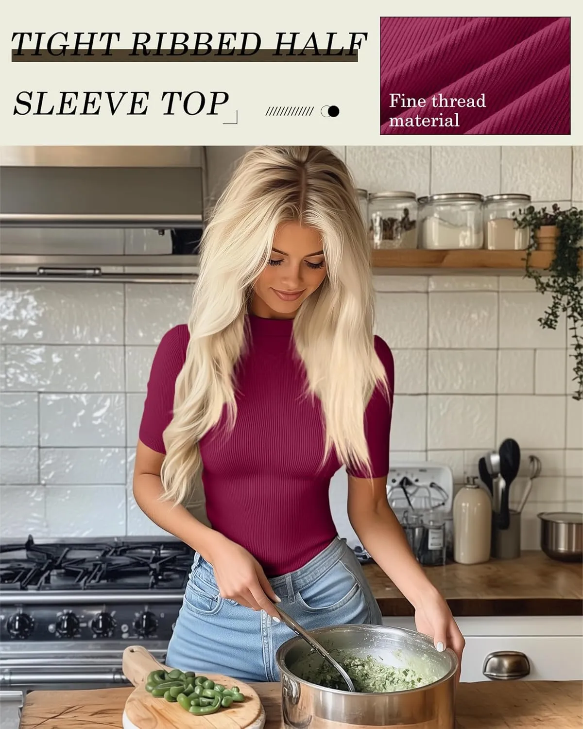 Neer 3 Pack Women's Mock Turtleneck Tops, Short Sleeve Ribbed Shirts Tight Mock Neck Tops Business Casual Basic Tees