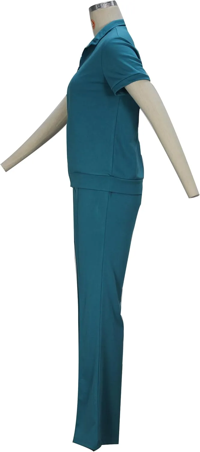 OCEANLUX Women's Lounge Tracksuit Set Two Piece Full Zip Up Short Sleeve Jacket & Drawstring pants Outfits
