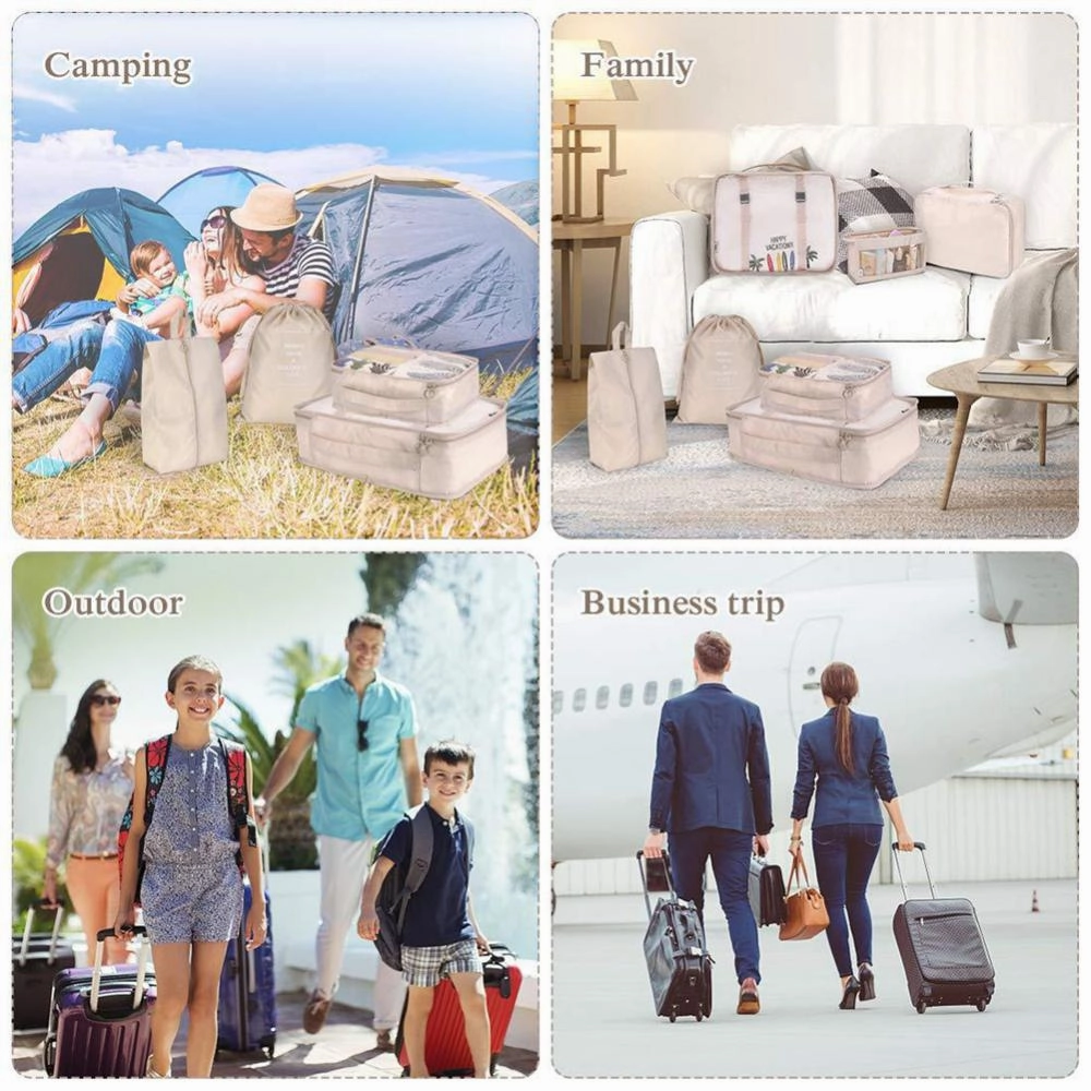 Packing Cubes for Travel - 8 Piece Set for Effortless Organization